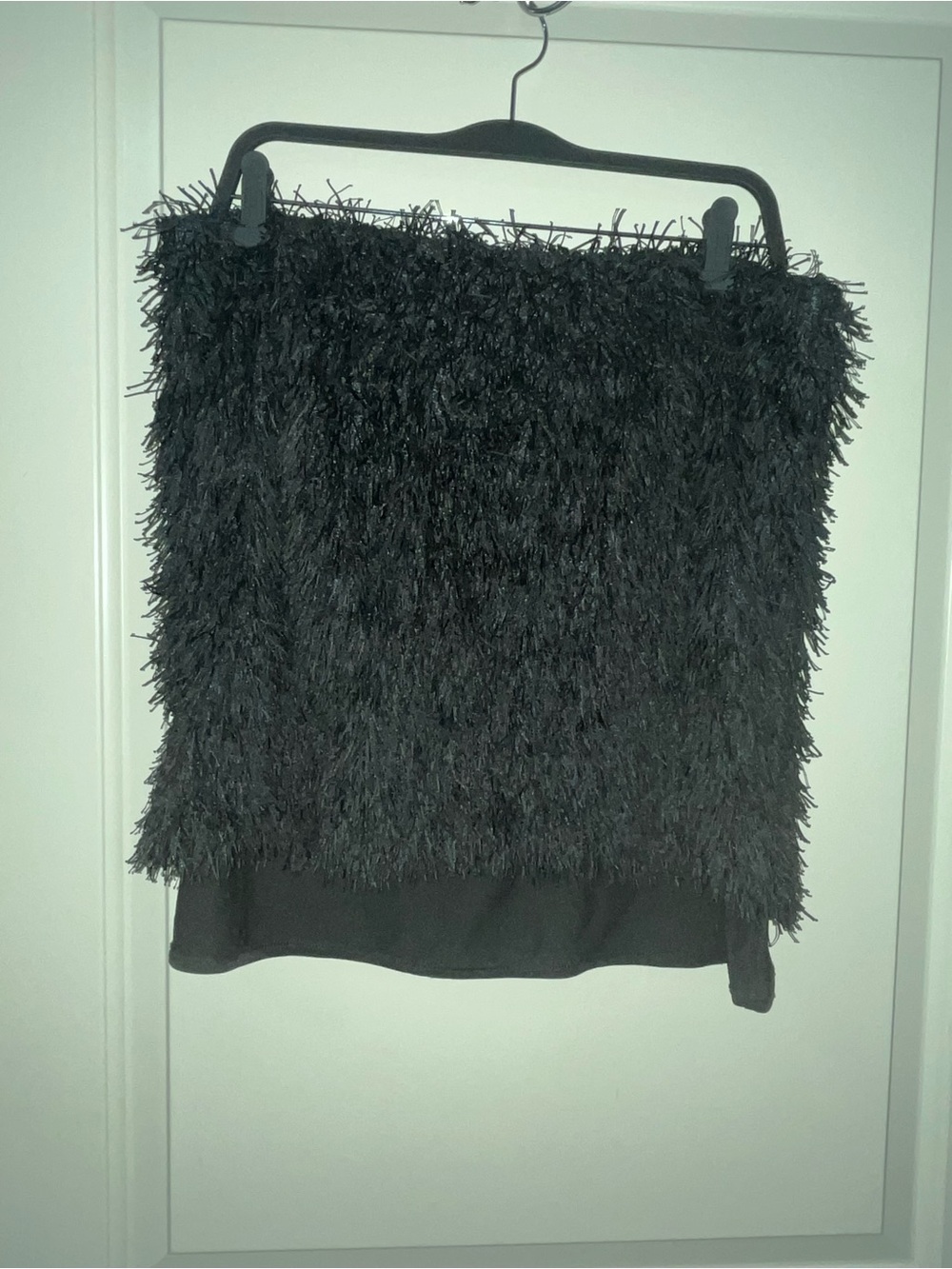 Studio M Eyelash Mini Skirt Size XL Black